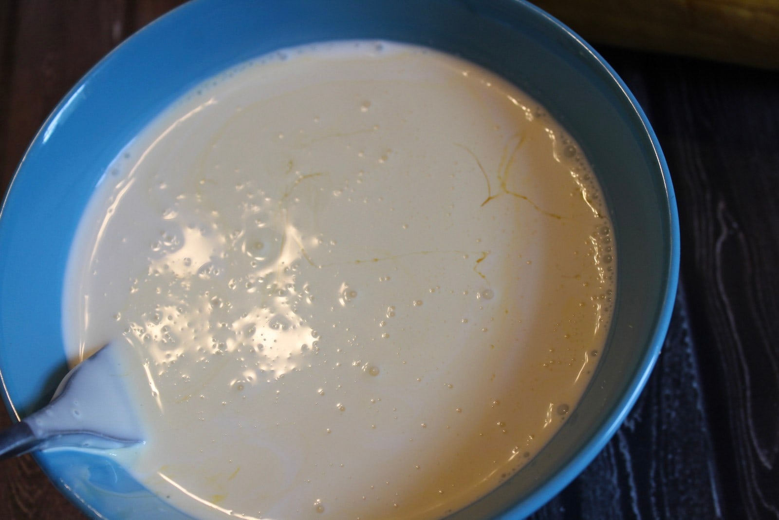 heavy cream and egg mixture
