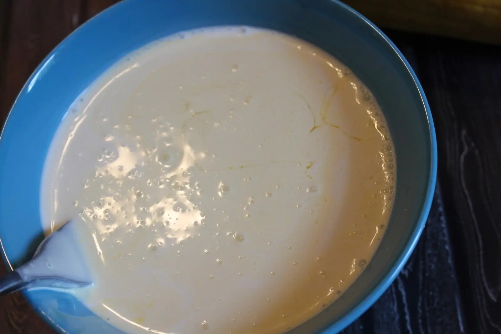 heavy cream and egg mixture