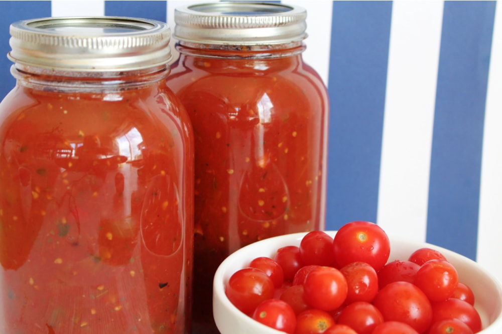 Spaghetti Sauce with Tomatoes from the garden