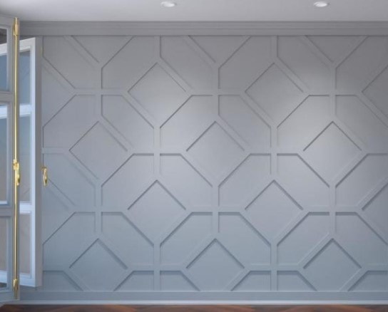 geometric wood wall appliques