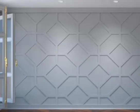 geometric wood wall appliques