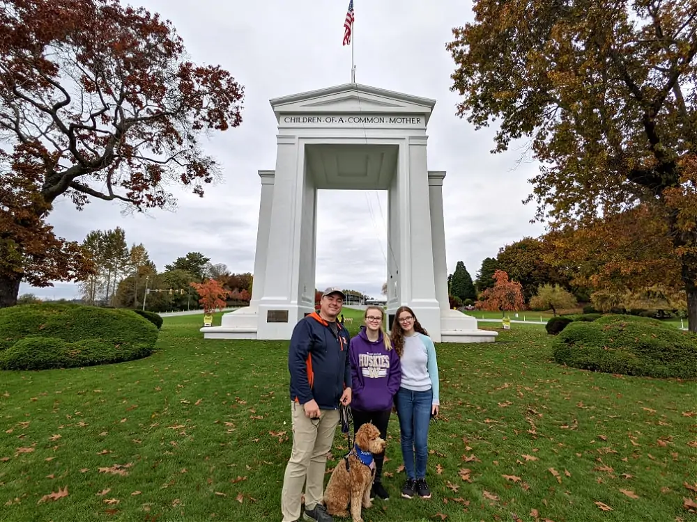 Fall at Peace Arch Park in Blaine WA