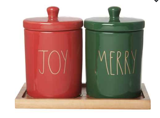 Rae Dunn Joy & Merry ContainersSet