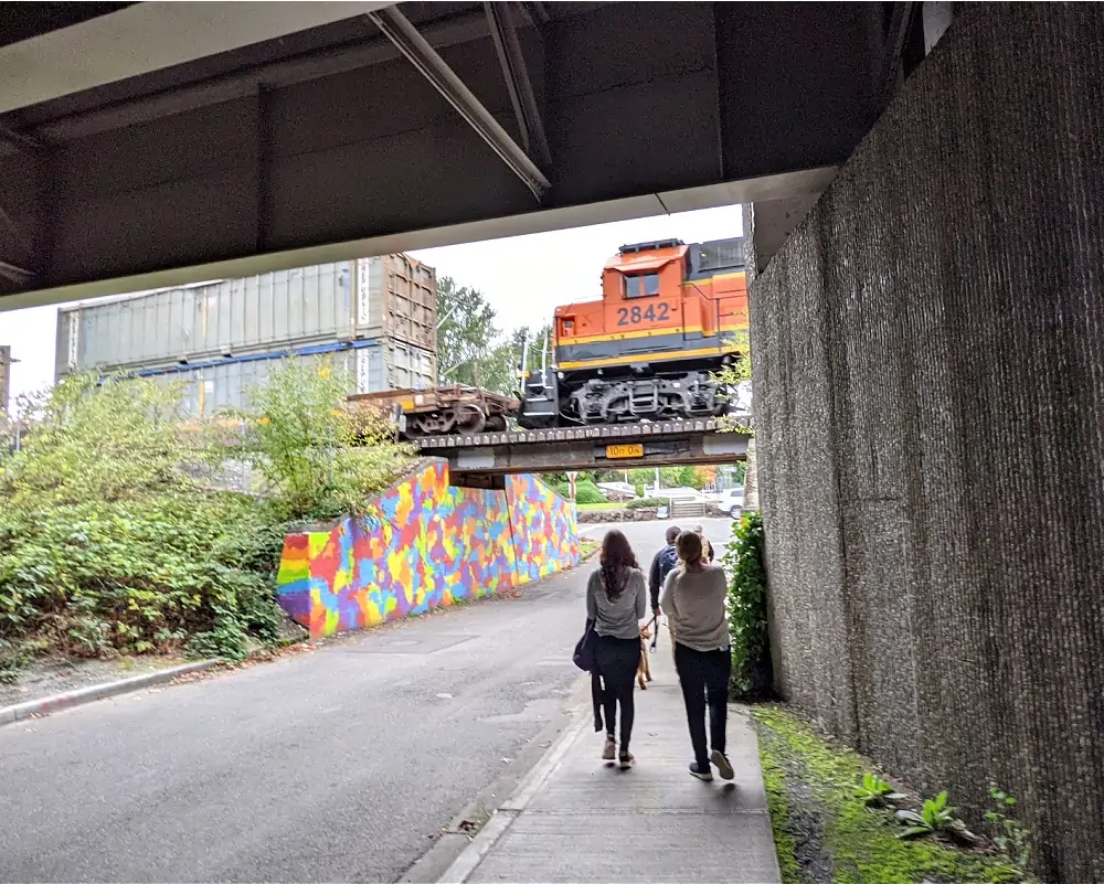 Trains near Cedar River Park