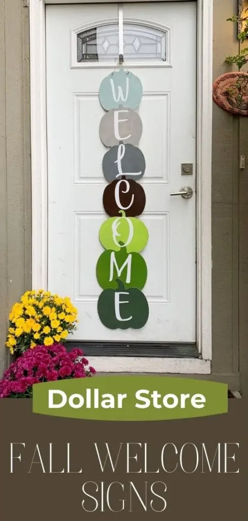 Fall Porch Signs Made with Dollar Store Pumpkins!