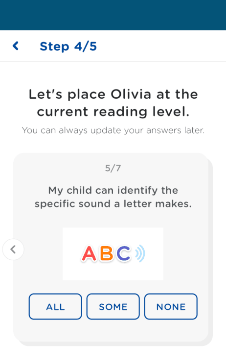 Homer App Assessing Reading Level Questions