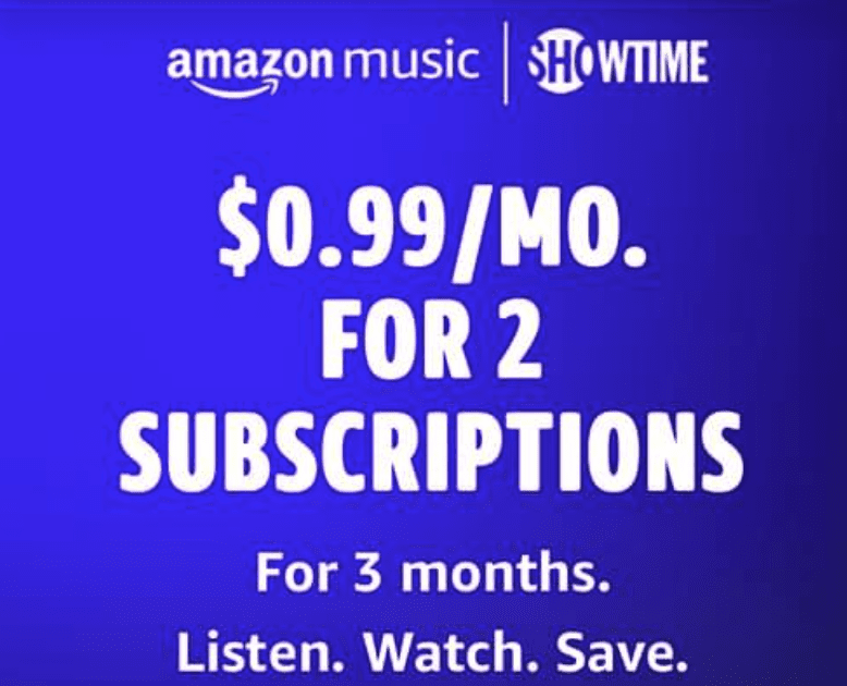 Amazon Music & Showtime promo