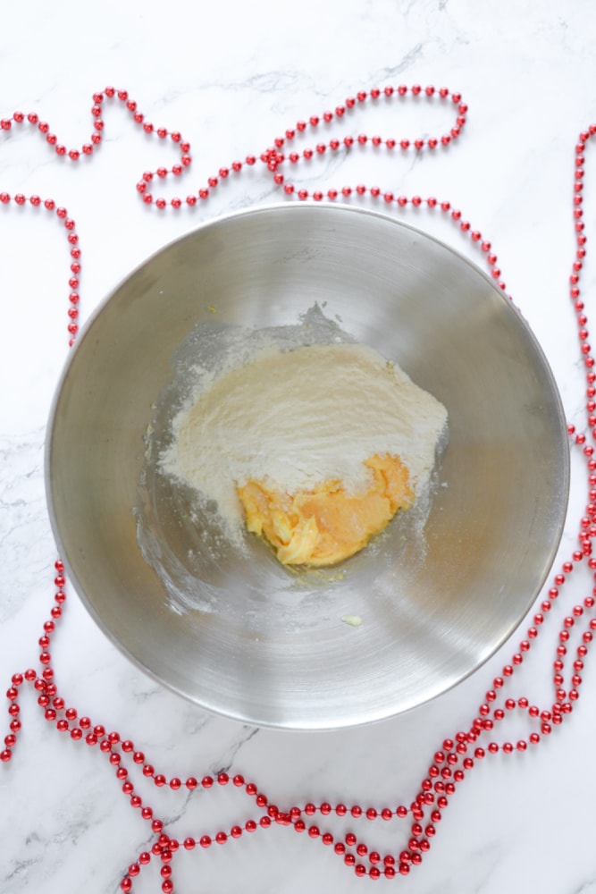 Adding ingredients for lights cookies