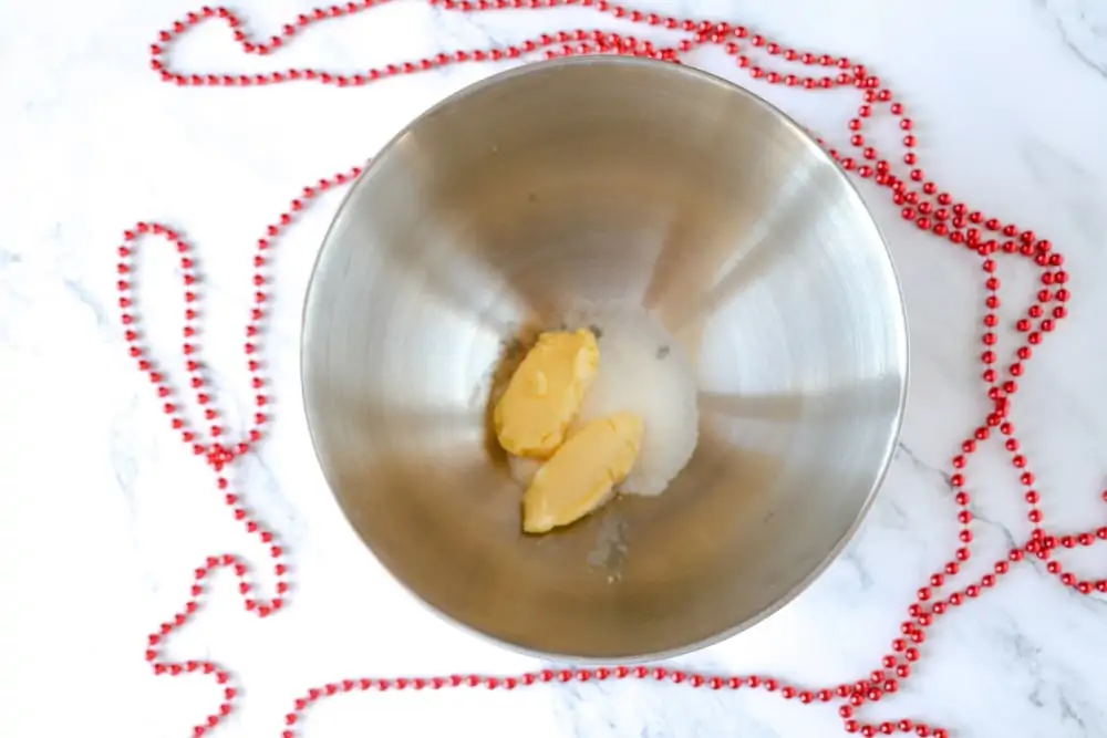 Butter & sugar for Christmas light cookies