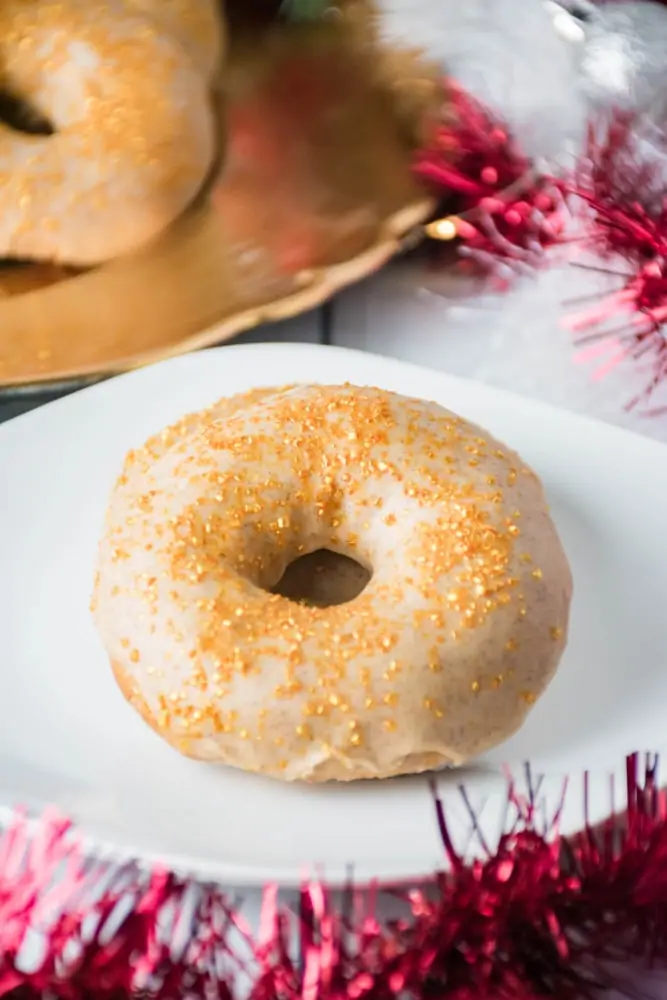 Eggnog Donut on a plate