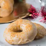 Eggnog Donuts on a White Plate