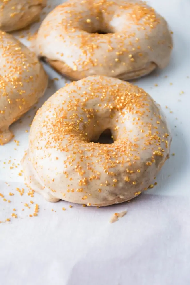 Eggnog Donuts with Sprinkles