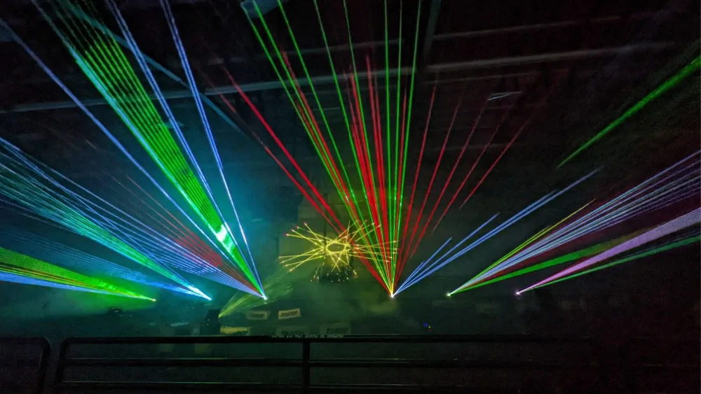 Laser Light show at Holiday Magic