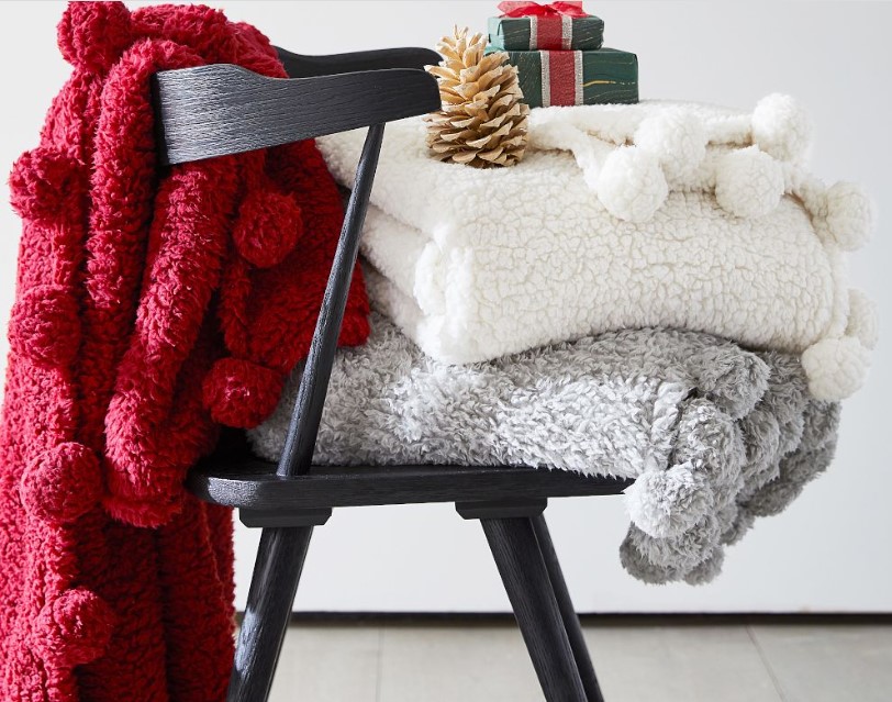 Pottery Barn Pom Pom Blankets