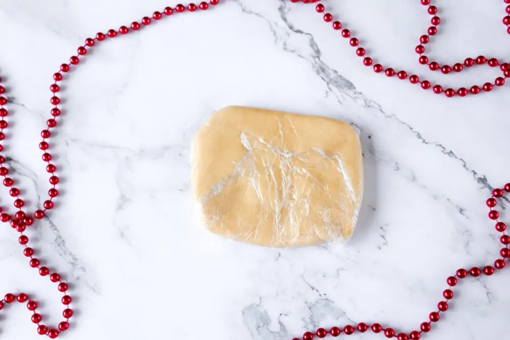 Wrap christmas lights cookie dough for fridge