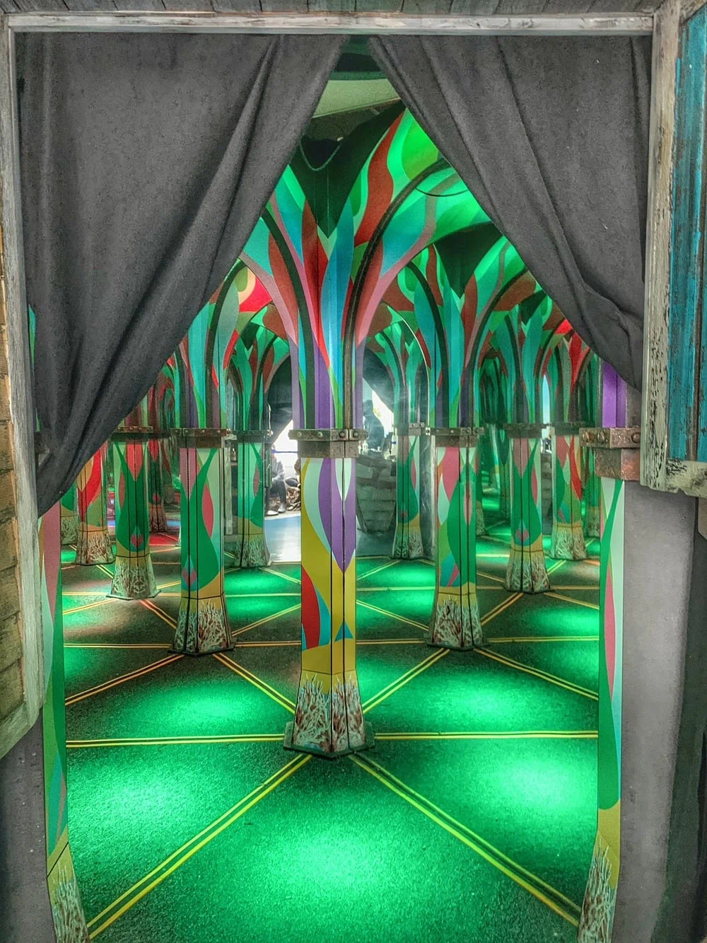 mirror maze on Cannery Row 