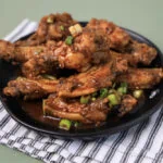 Asian Chicken Wings on a Napkin