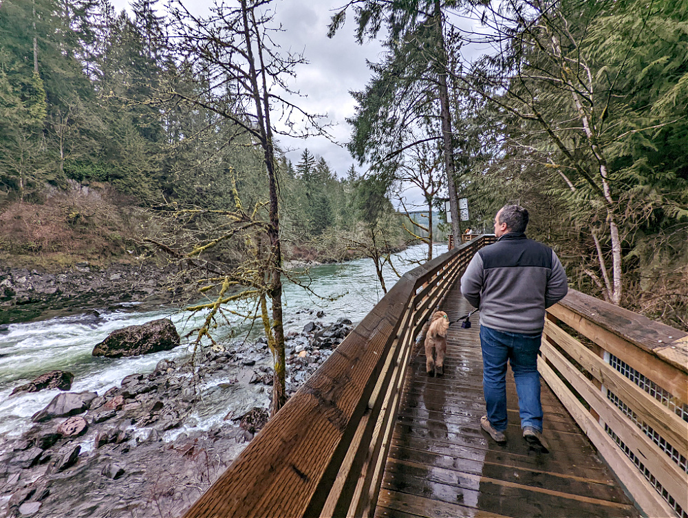 Snoqualmie Falls Boardwalk at Lower Falls Viewpoint