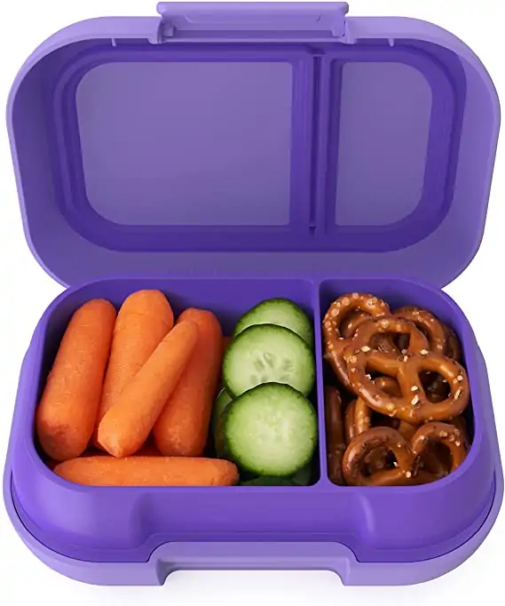 Bentgo Classic Stackable Bento Lunch Box Container Set W/ Utensils - Purple  NEW