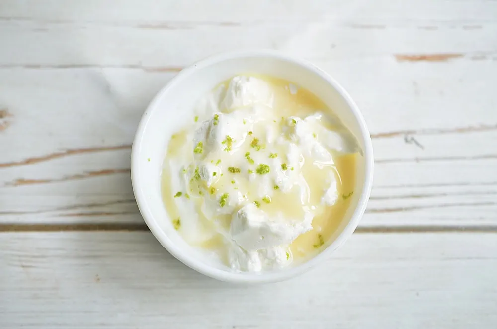 Cream cheese mixture for key lime pie