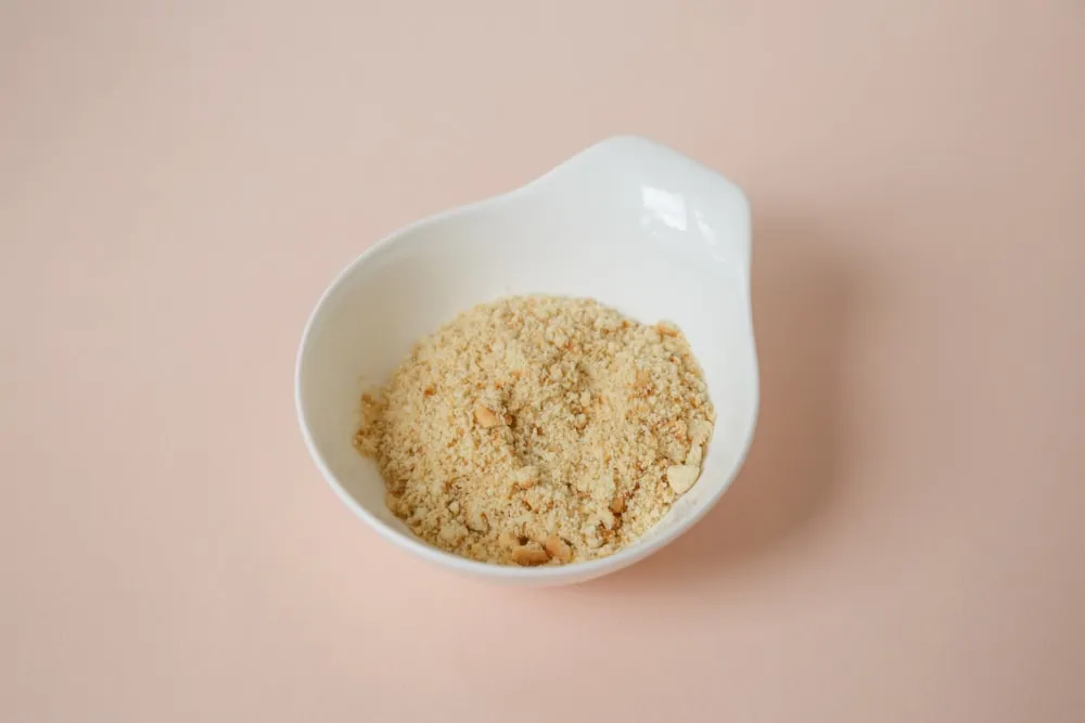 Crushed graham cracker for strawberry cheesecake bites