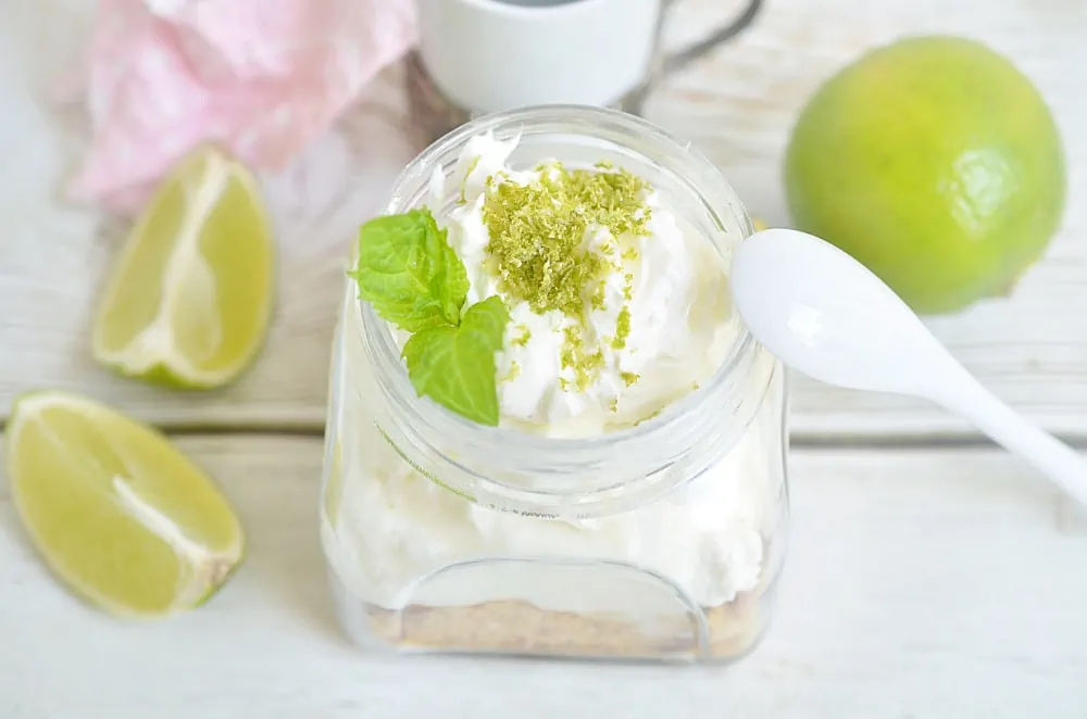 MIni Key Lime Cheesecake in a Jar