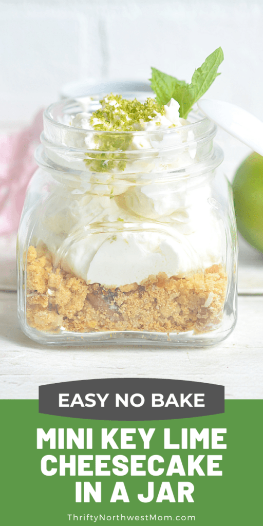 Mini Key Lime Cheesecake in a Jar