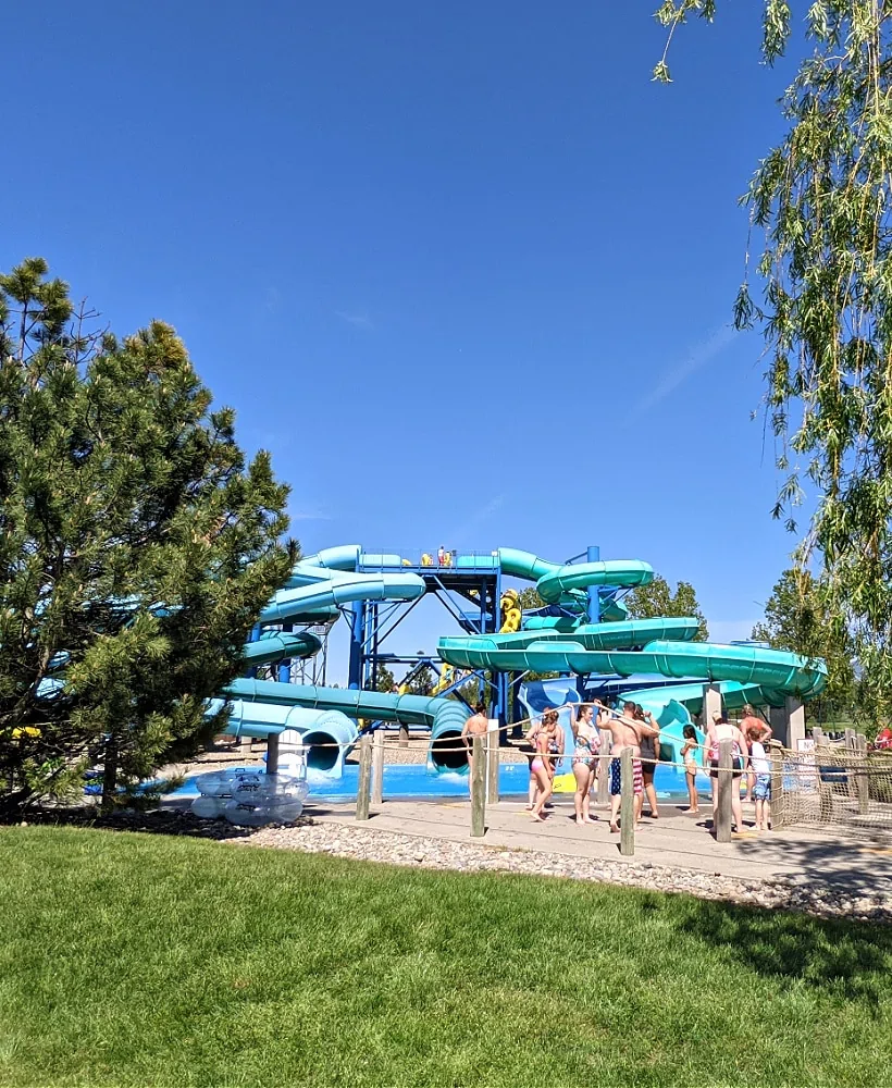 Waterslides at Boulder Beach Silverwood Idaho