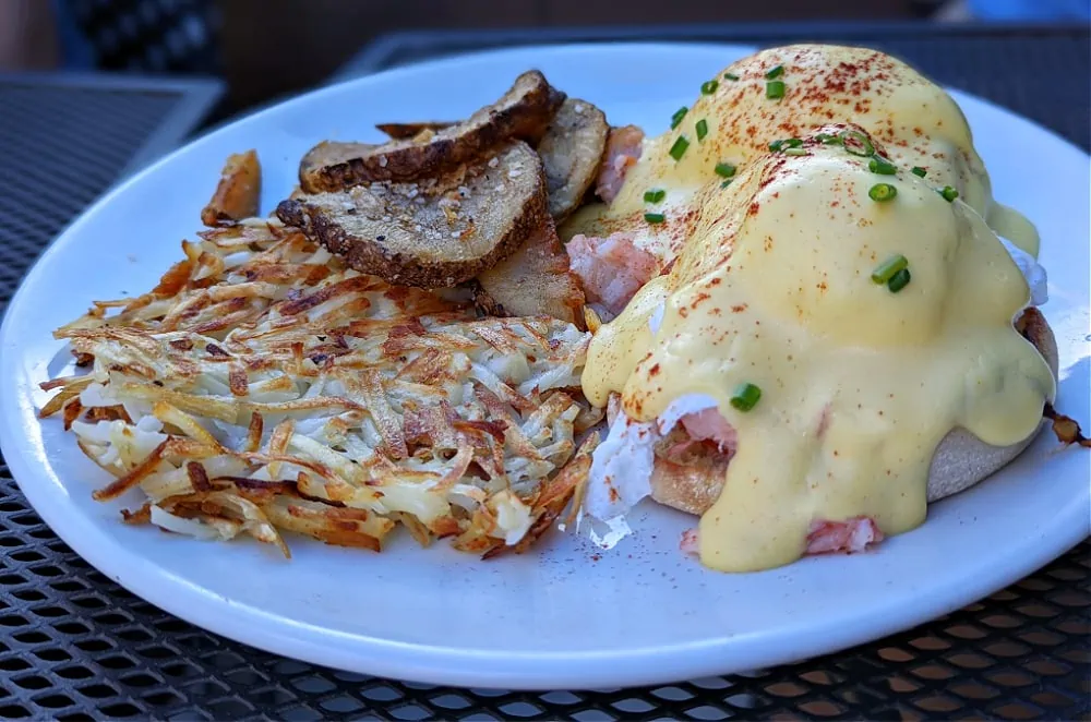 Snow Crab Eggs Benedict at Belles Brunch House