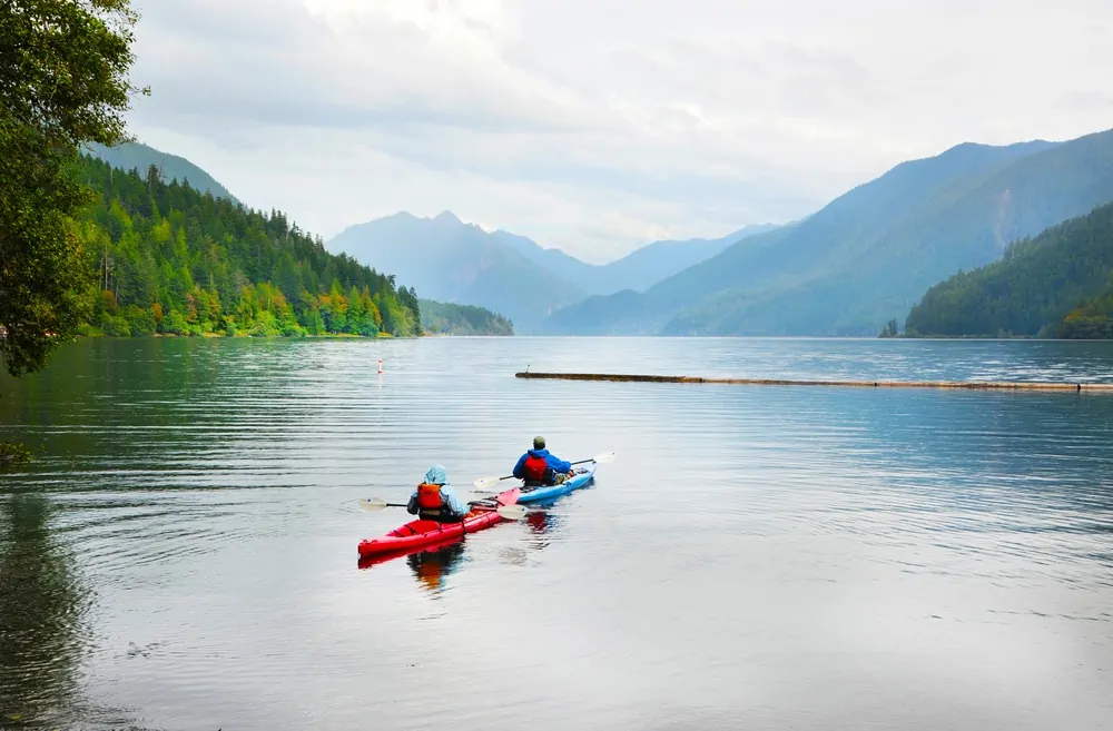 Kayaking on Crescent Lake 