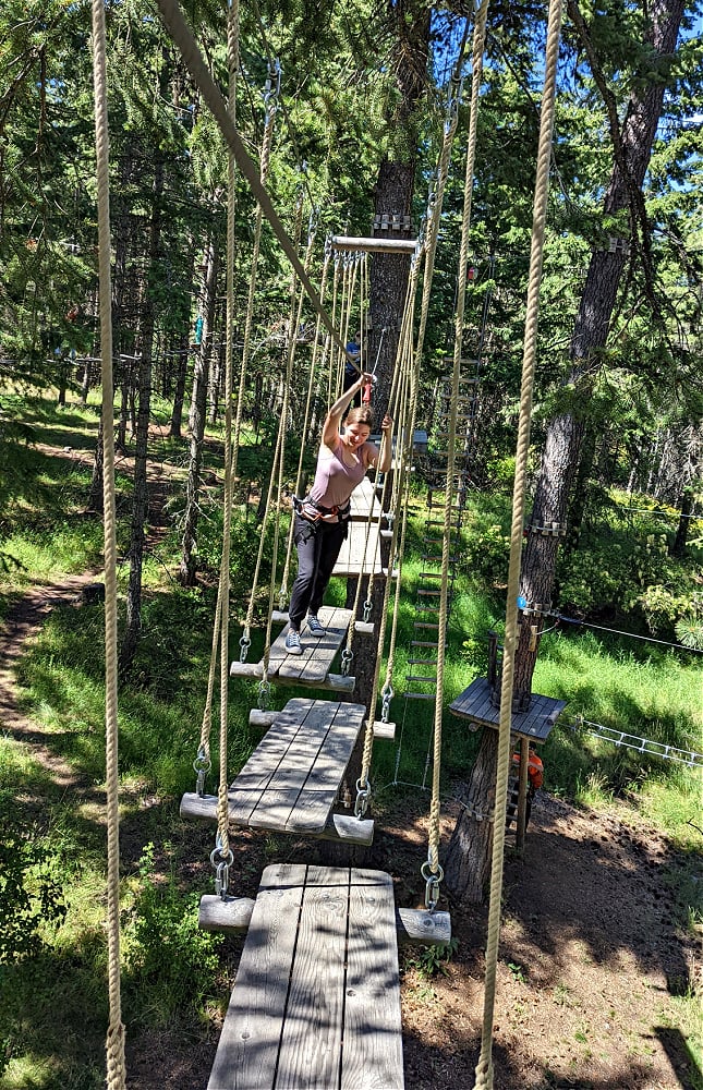 Aerial Adventure Course at Tree to Tree in Idaho