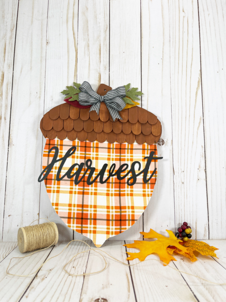 DIY Acorn Harvest sign