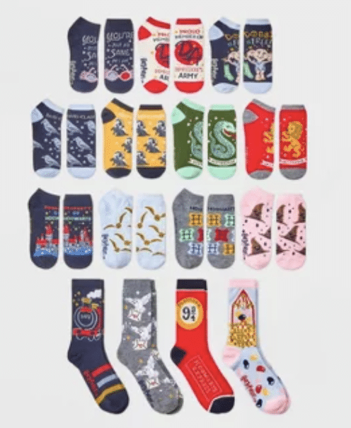 harry Potter Sock calendar