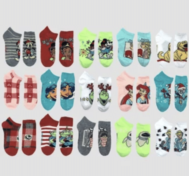 Girls Disney Sock set calendar