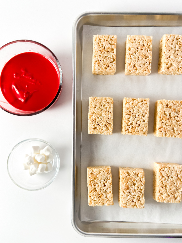 Candy melts & rice krispie treats