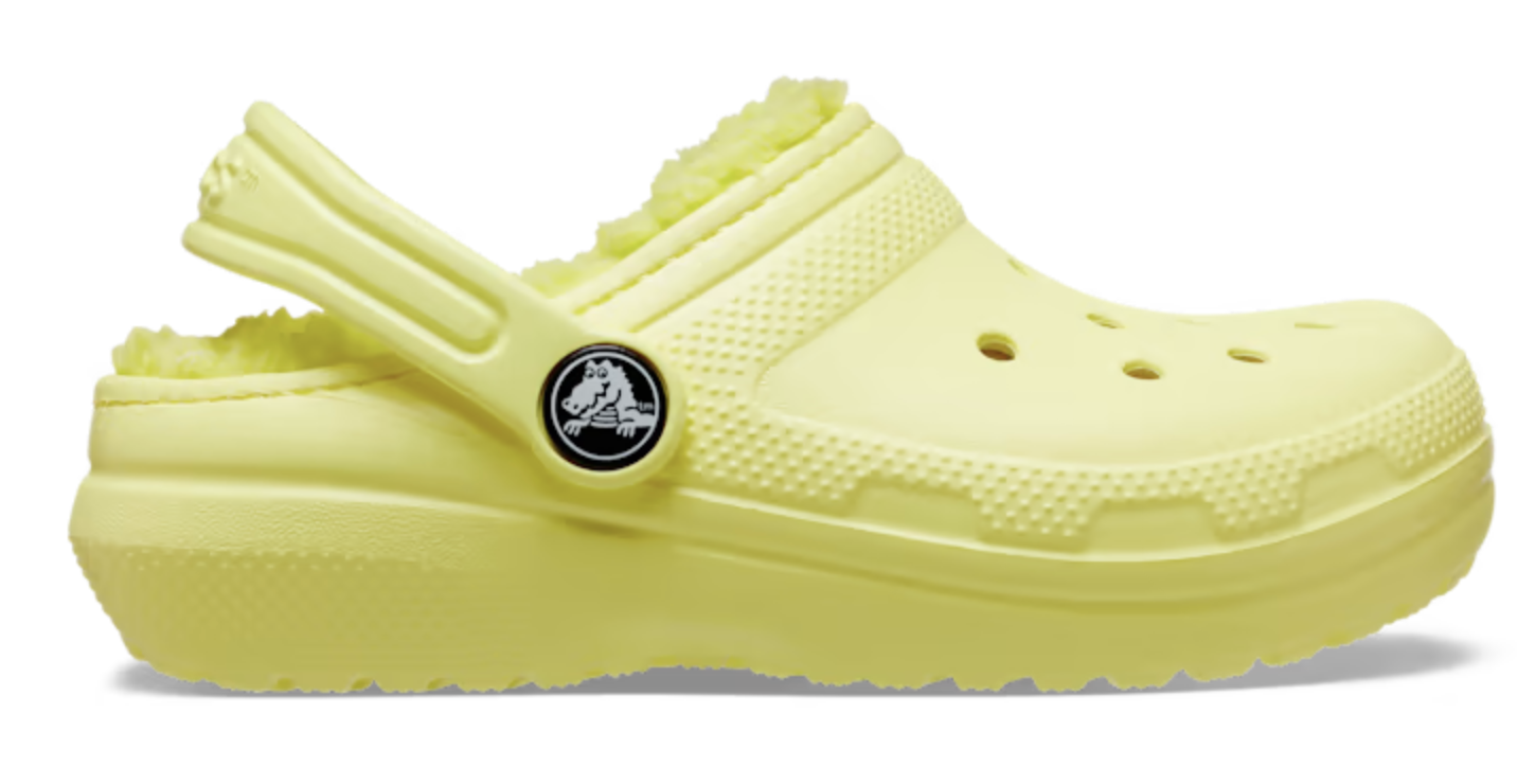 yellow lined crocs