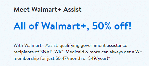 Walmart+ membership 50% off