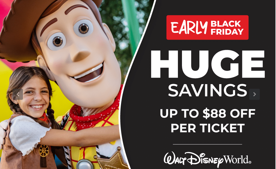 Walt Disney World Black Friday Deals Save Up To 88 Per Ticket