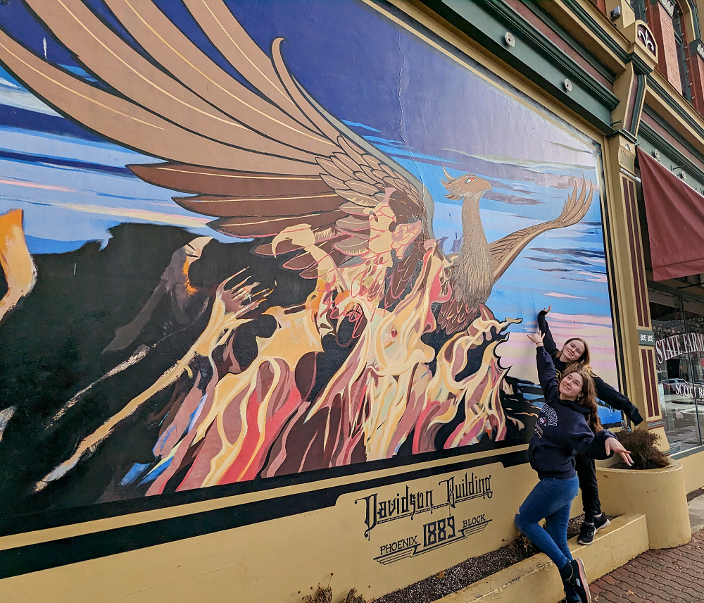 Phoenix Rising Mural in Ellensburg WA
