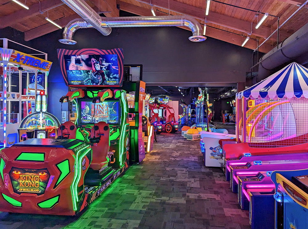 Variety of Arcade games at Arena Sports Issaquah