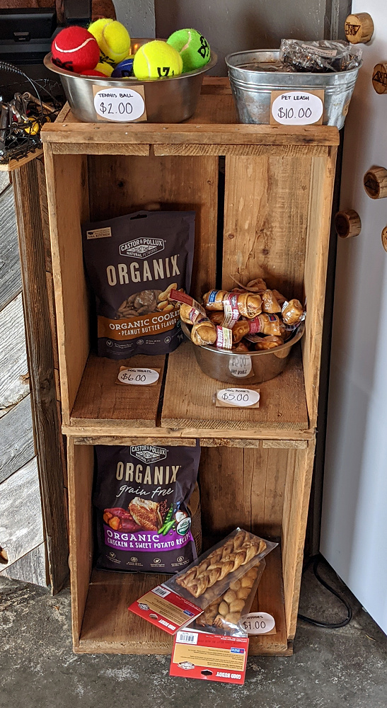 Pet treats to buy at Adrift Hotel