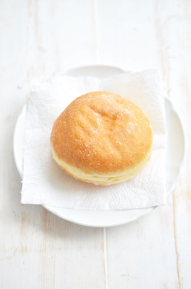 Baked donut ready to fill