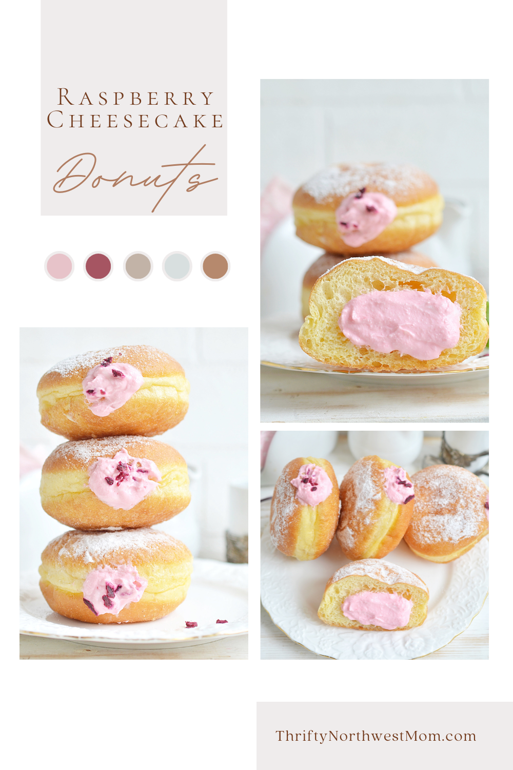 Raspberry Cheesecake Donuts