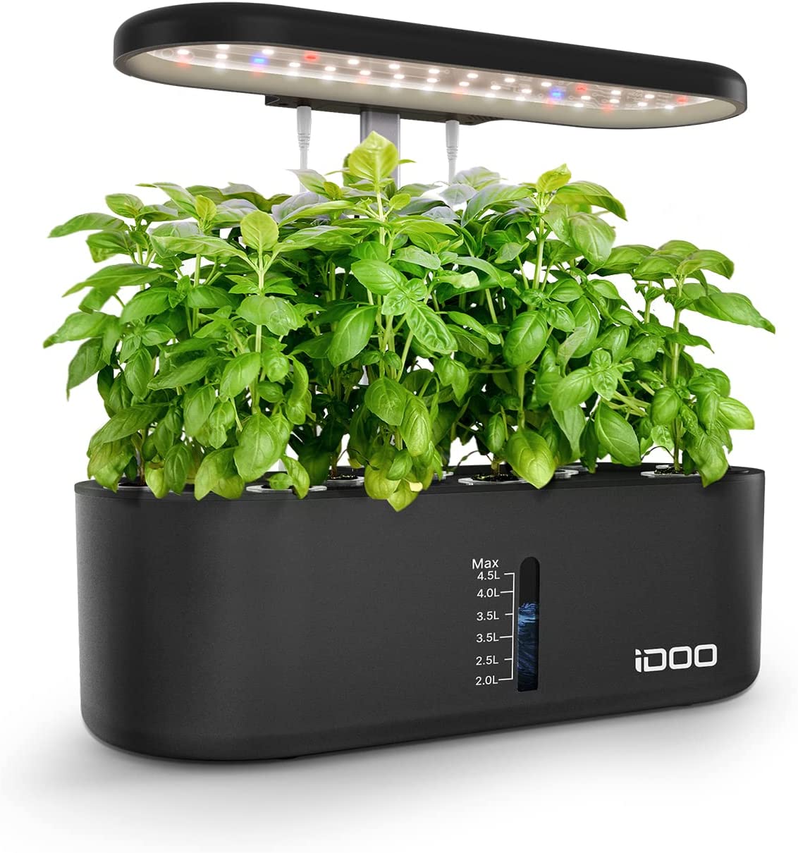 iDOO Hydroponics Growing System, 10 pods Indoor Herb Garden with LED Grow Light, Auto Timer Smart Garden, Water Shortage Alarm