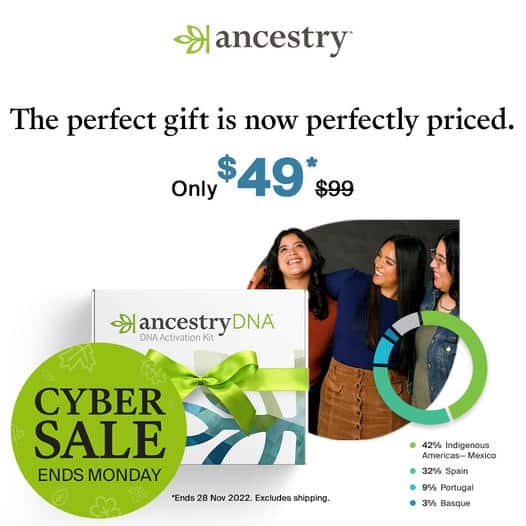 Ancestry DNA Sale $49