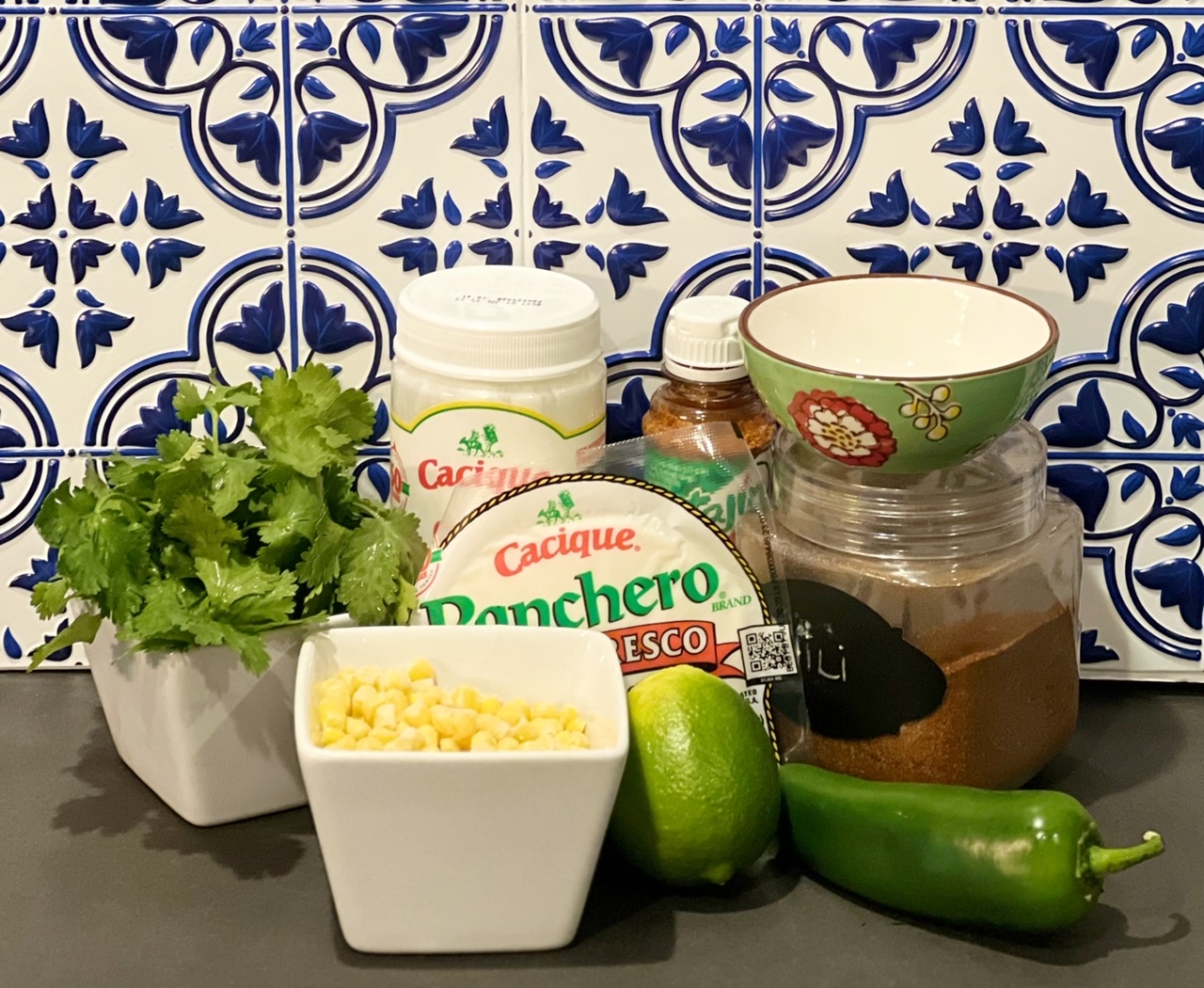 Ingredients for Elote dip