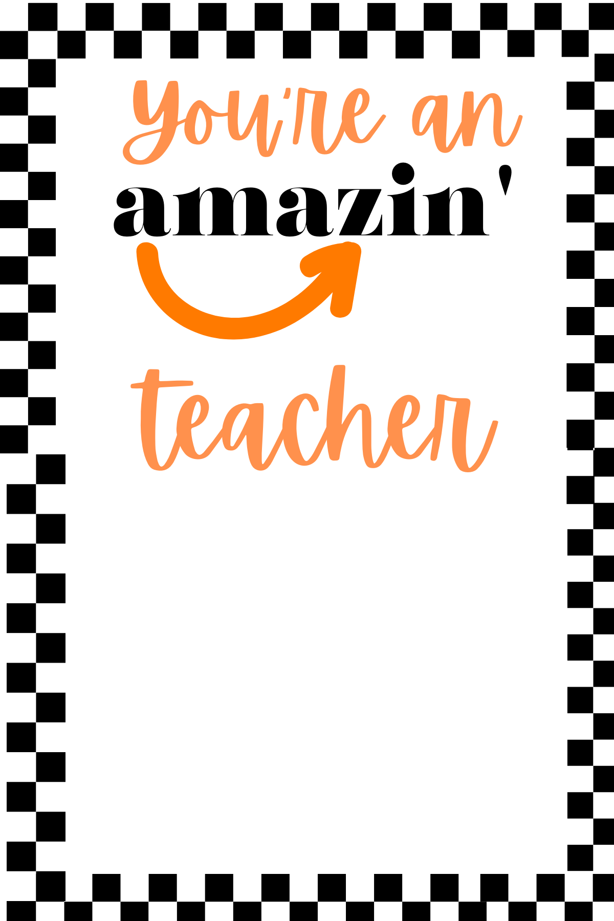 teacher appreciation card printable