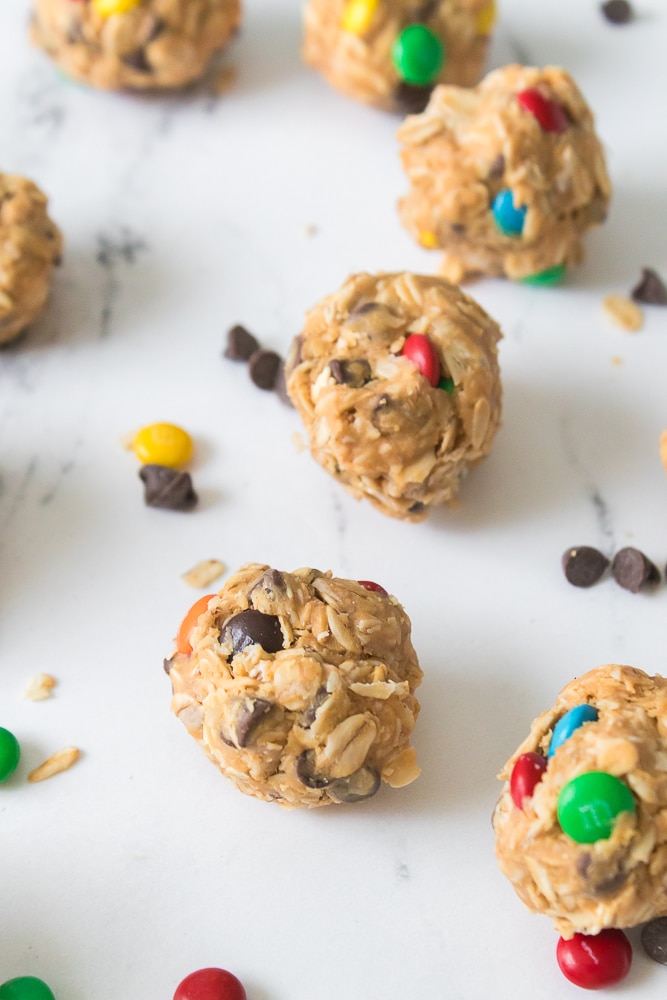no bake monster cookie energy balls