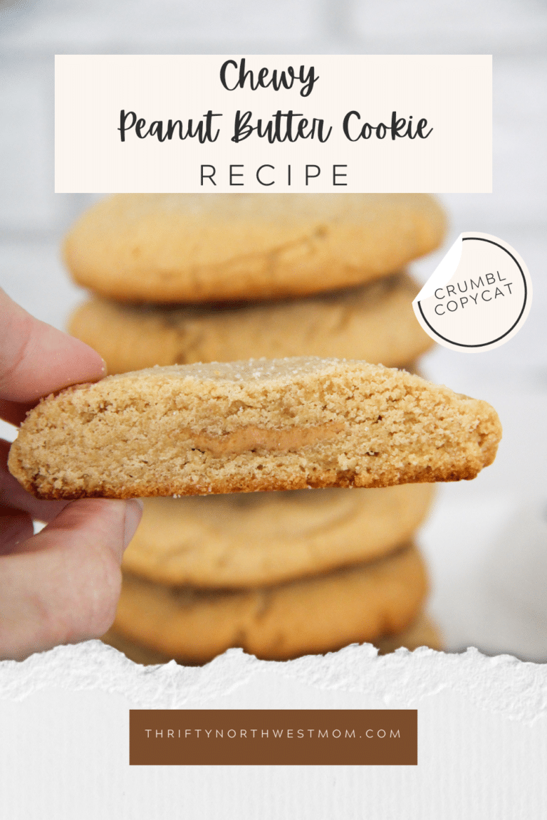 Chewy Peanut Butter Cookie Recipe  {Crumbl Copycat Version}