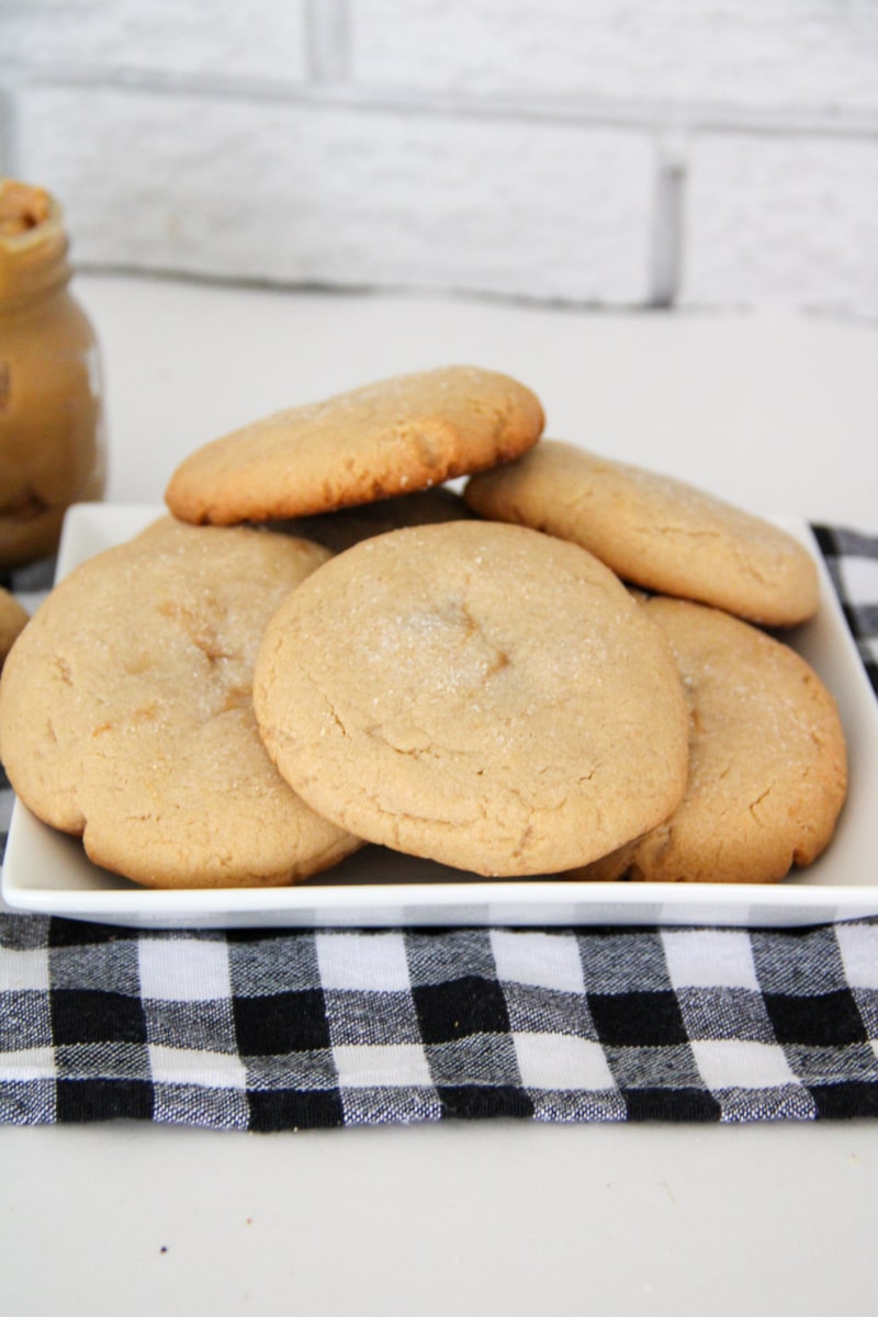 Peanut Butter Crumble Cookies on a plate 